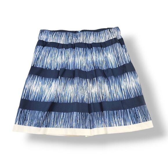 Vintage Y2K Banana Republic Pleated Striped Skirt in Blue/White Size Large - Picture 1 of 8